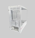 Case Gamer Quimera QM-AXT-LCXW-PROWHT 3 Ventiladores Con Vidrio Templado Color Blanco