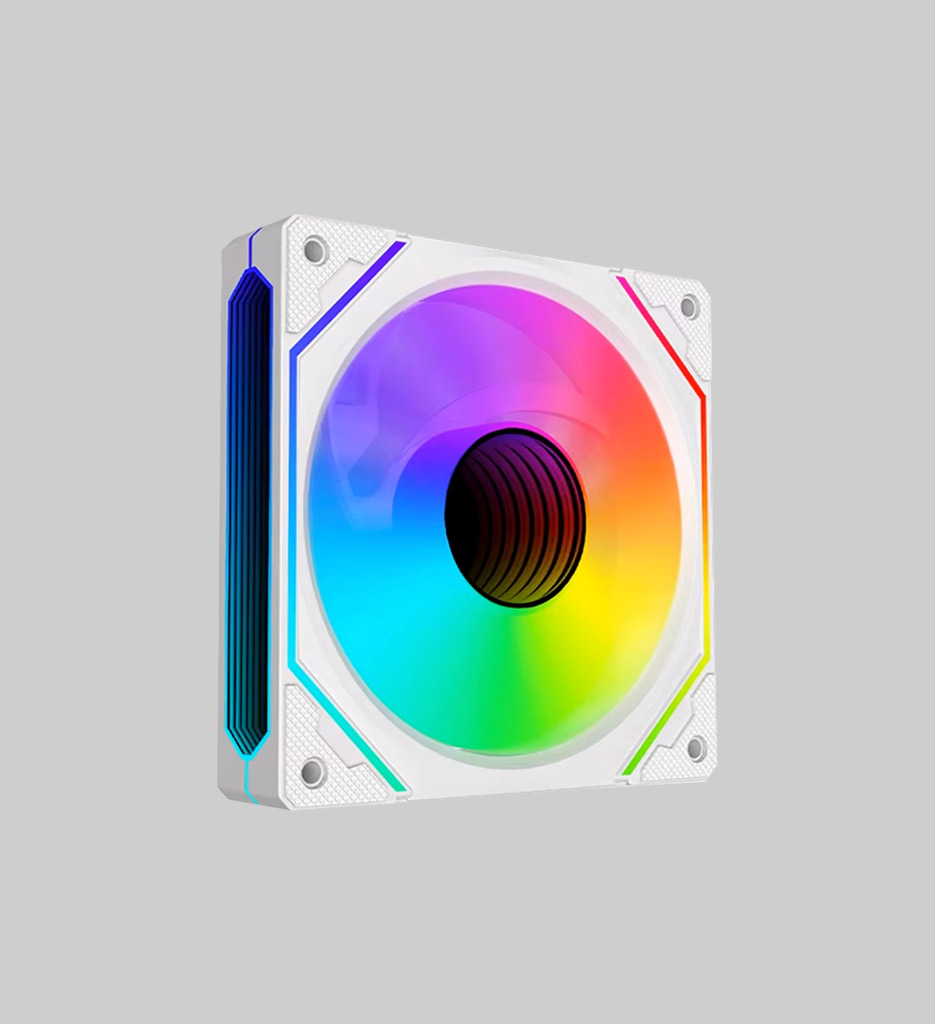 Ventilador Para Case RS-1200 ARGB Fan 5v 3pin+pwm 4Pin color Blanco