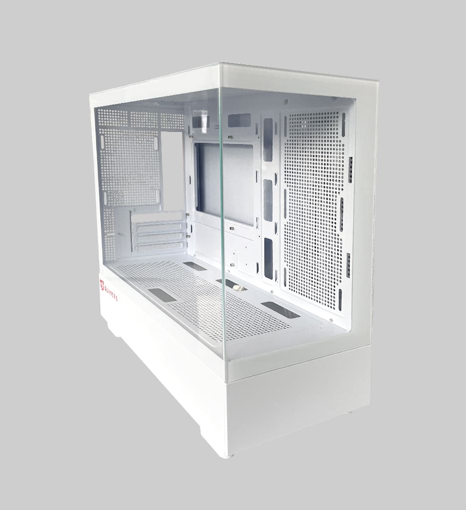 Case Gamer Quimera QM-AXT-LCXW-PROWHT Sin Ventiladores Con Vidrio Templado Color Blanco