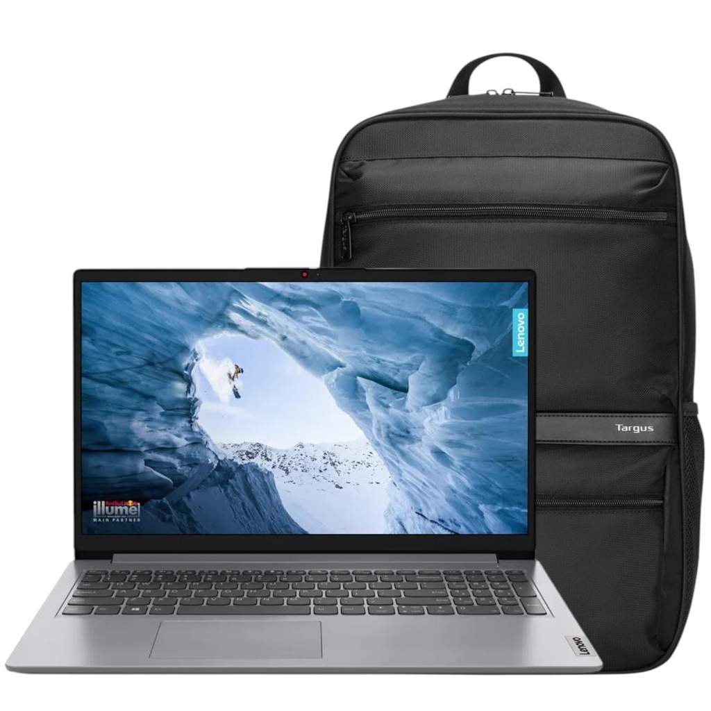 Laptop Lenovo IdeaPad 1 15IAU7 82QD003VUS Intel Core i5-1235U 1.3GHz 8GB RAM 256GB SSD 15.6" FHD Windows 11 Home Color Gris con Mochila Targus TBB591LP-70