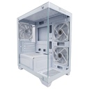 Case Gamer Quimera  QM-T3QF-3WHT Con Vidrio Templado Color Blanco